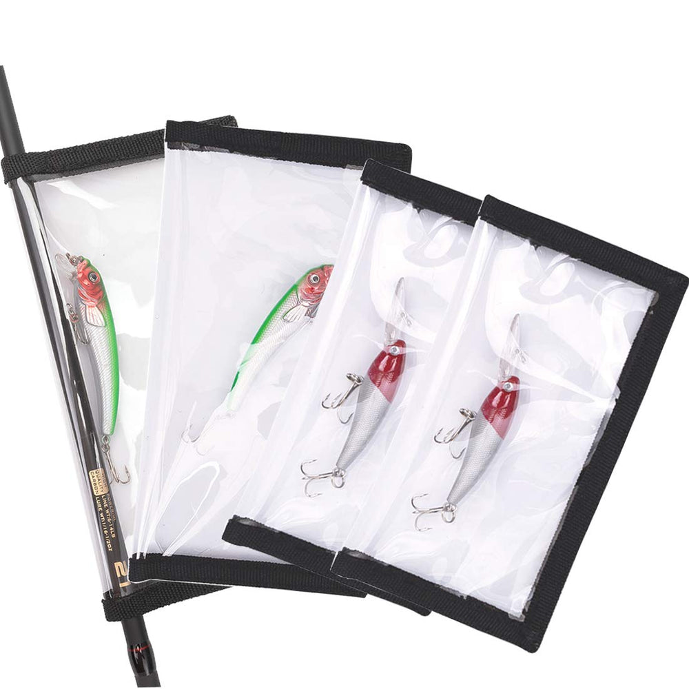 PFILERSO 4 Pack Lure Wraps large size laid out for comparison