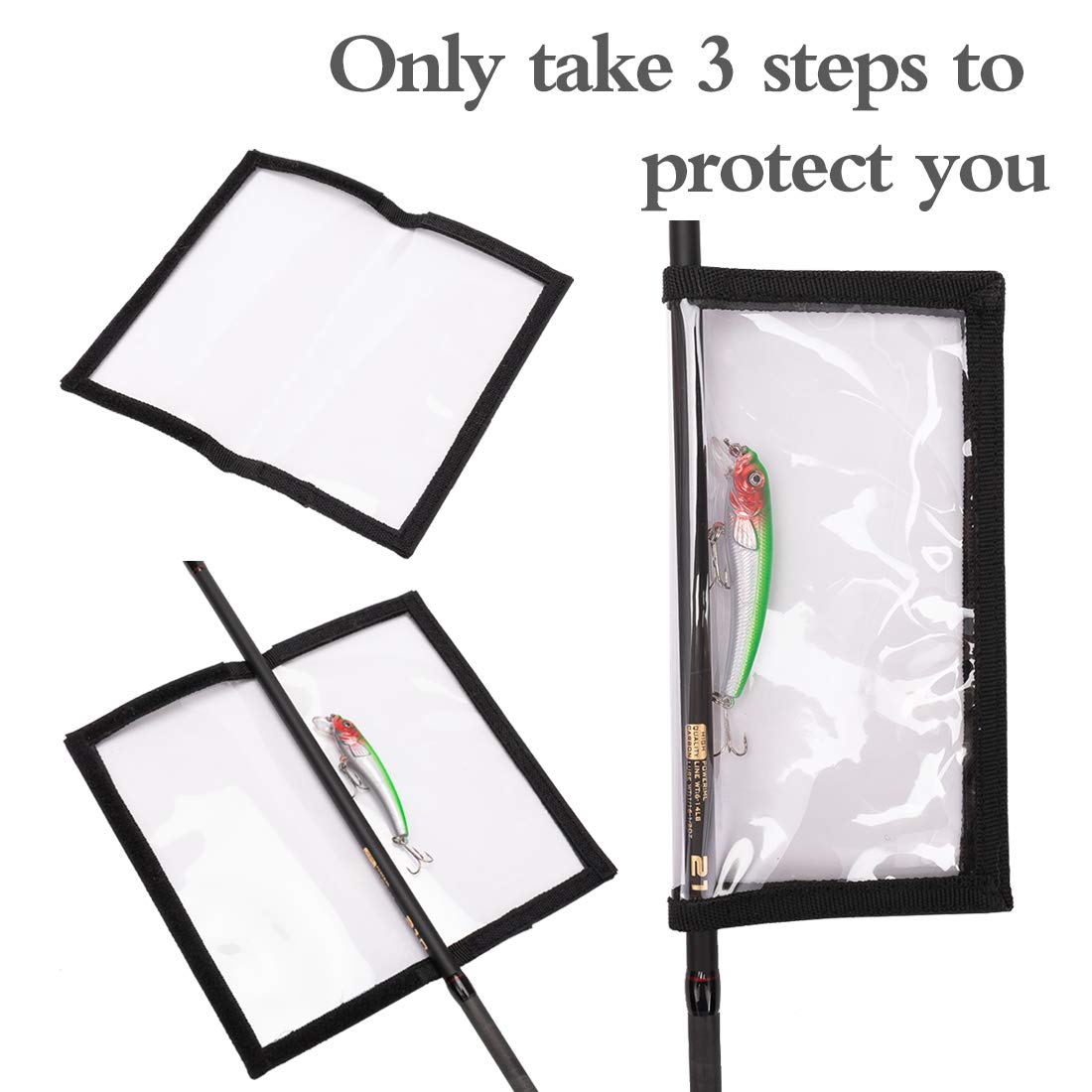 PFILERSO 4 Pack lure wraps medium size laid out