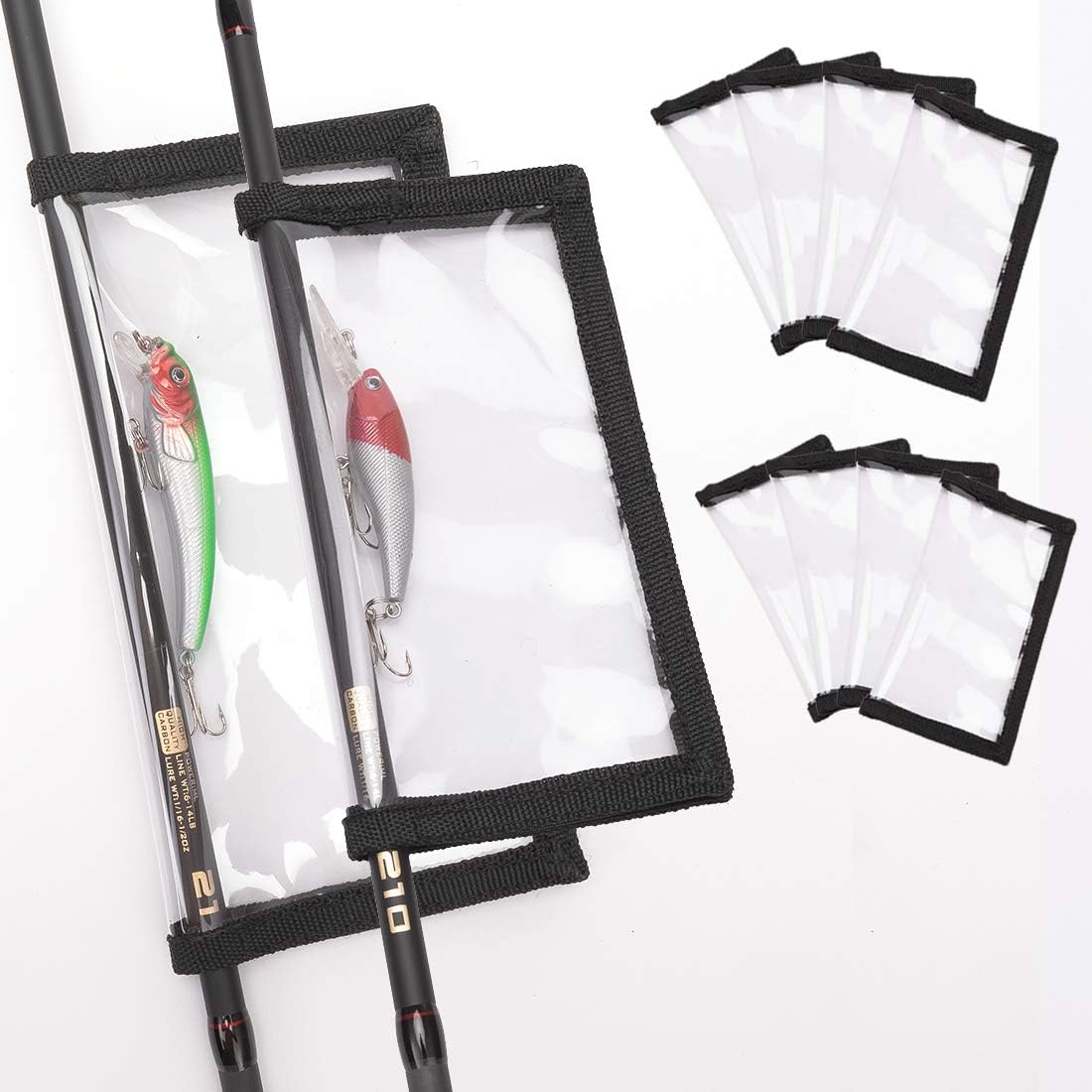 PFILERSO lure wraps large size 4.3 in by 7.9 in, clear PVC