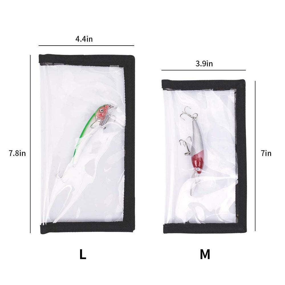 PFILERSO lure wraps medium size 3.9 in by 7.1 in, clear PVC
