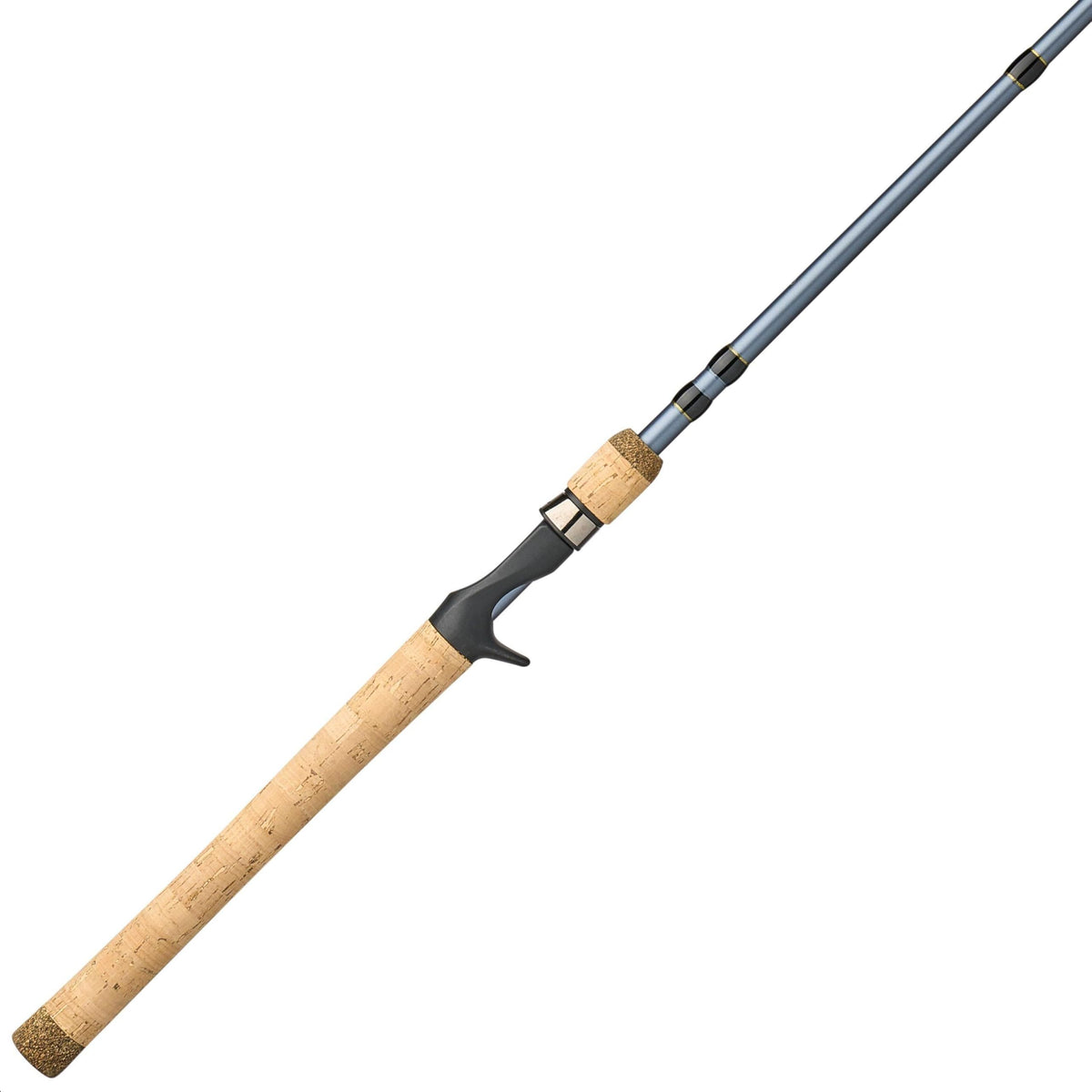 Pflueger President 66-casting-rod in hand showing balanced design for versatile casting.