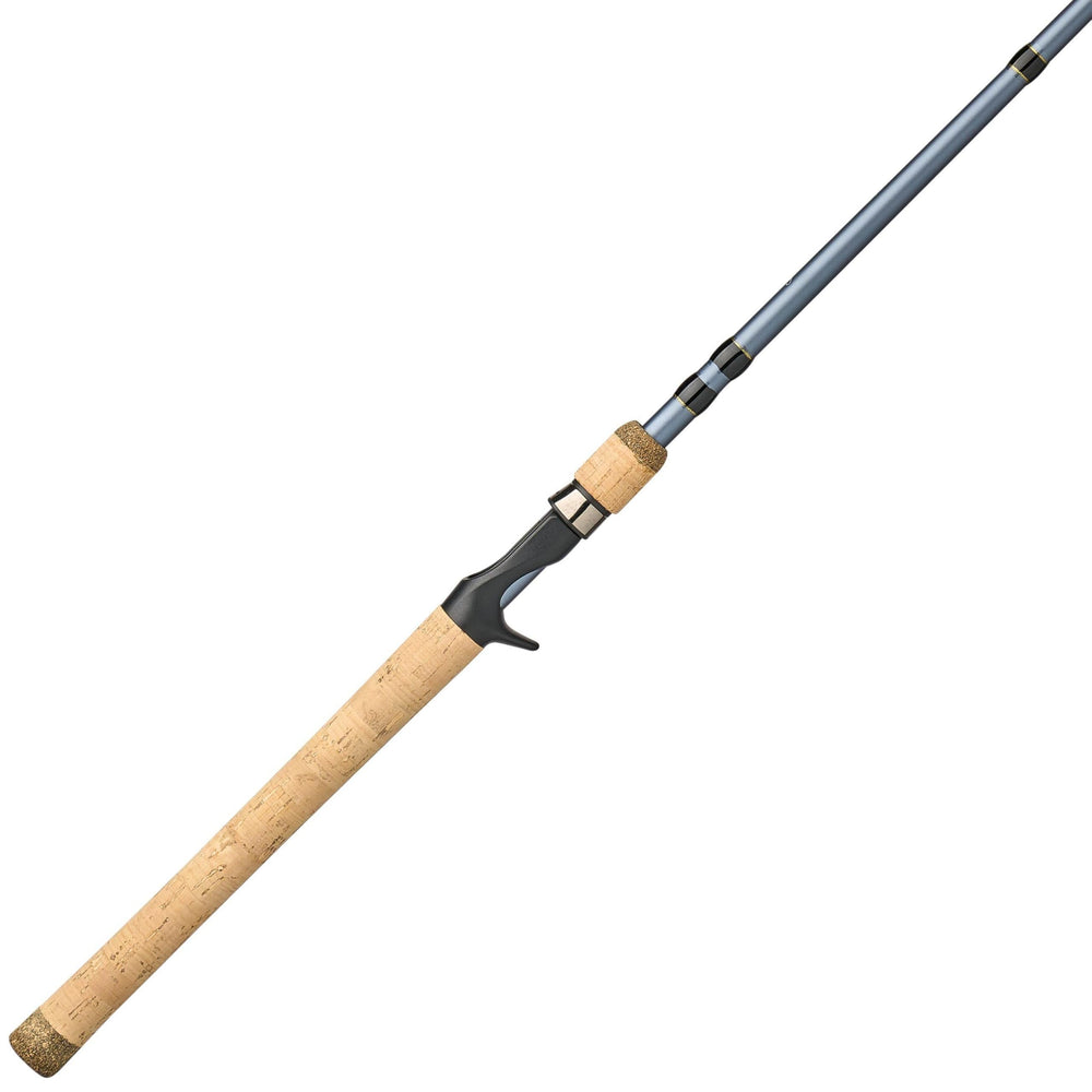 Pflueger President 7'3" casting rod on the water for steady, precise casts.