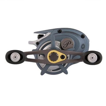 Pflueger President crank recovery gear delivers smooth retrieves on freshwater casts.
