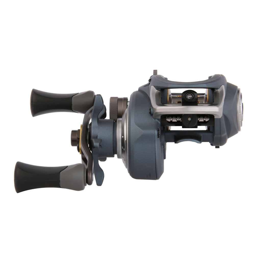 Pflueger President gear ratio 6.5:1 close-up, quick retrieves for versatile freshwater techniques.