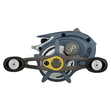 Pflueger President LP reel close-up highlights precision brass gears for smooth drag.