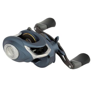 Pflueger President LP reel front view shows a lightweight graphite frame for easy casting.