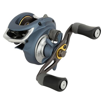 Pflueger President LP side view with left-hand retrieve and rugged aluminum spool.