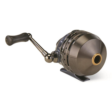 Pflueger President spincast blue aluminum-frame reel emphasizing lightweight strength