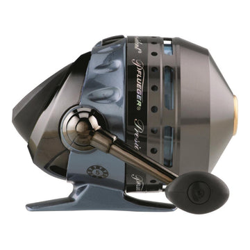 Pflueger President spincast blue soft-touch handle for comfortable casting