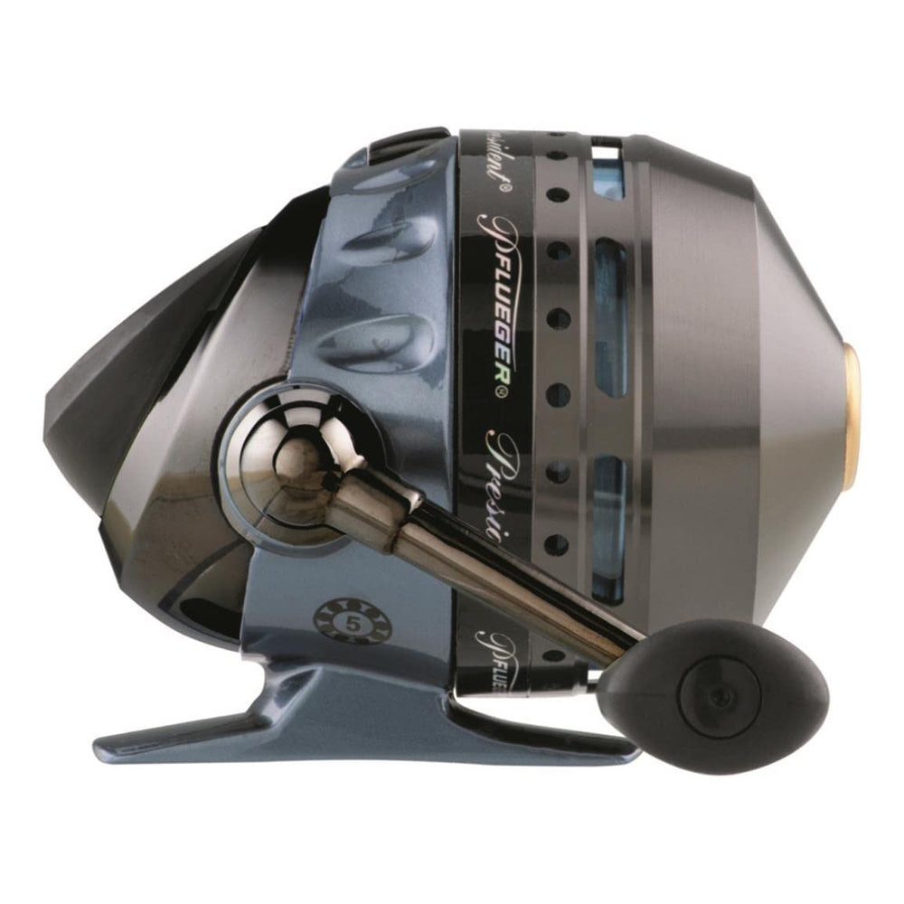 Pflueger President spincast blue soft-touch handle for comfortable casting