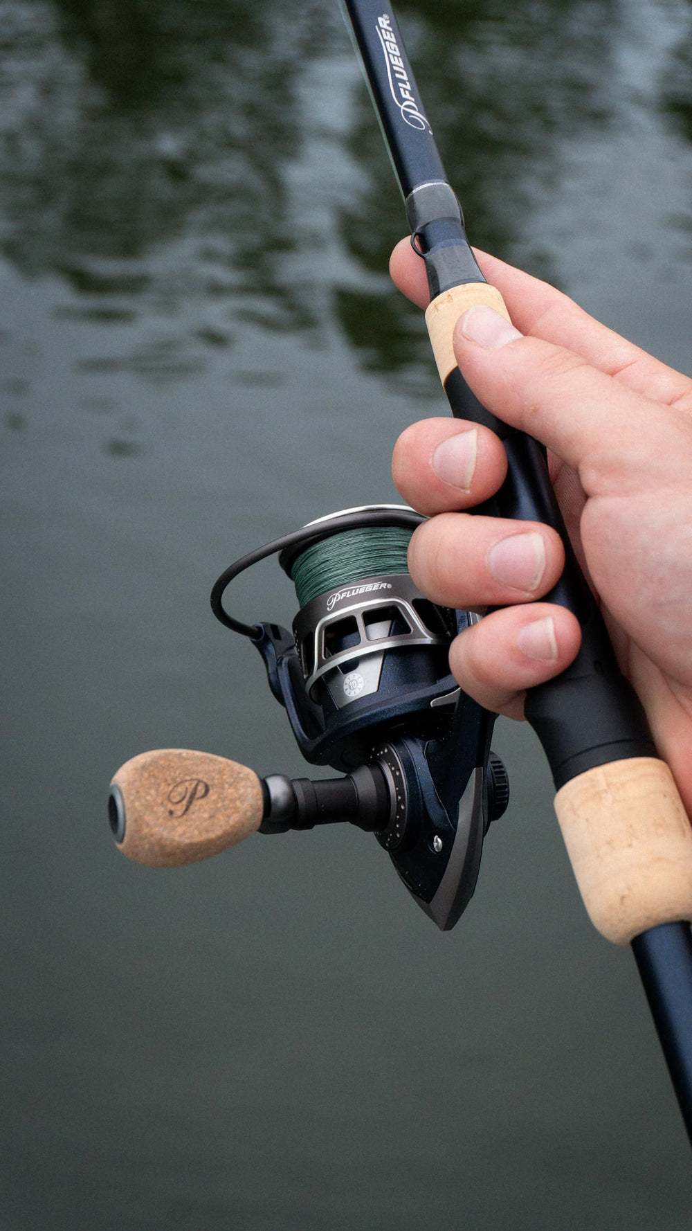Pflueger President XT 30X closeup view highlighting reel construction and finish.