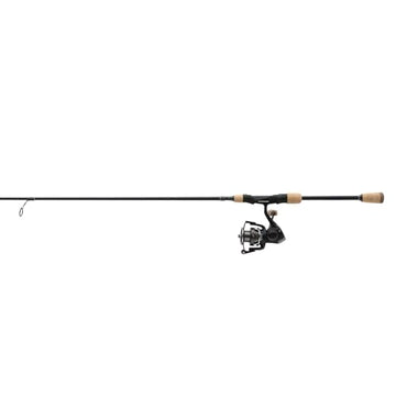 Pflueger President XT split grip handle enhances long-cast comfort.