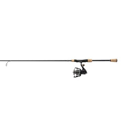 Pflueger President XT split grip handle enhances long-cast comfort.