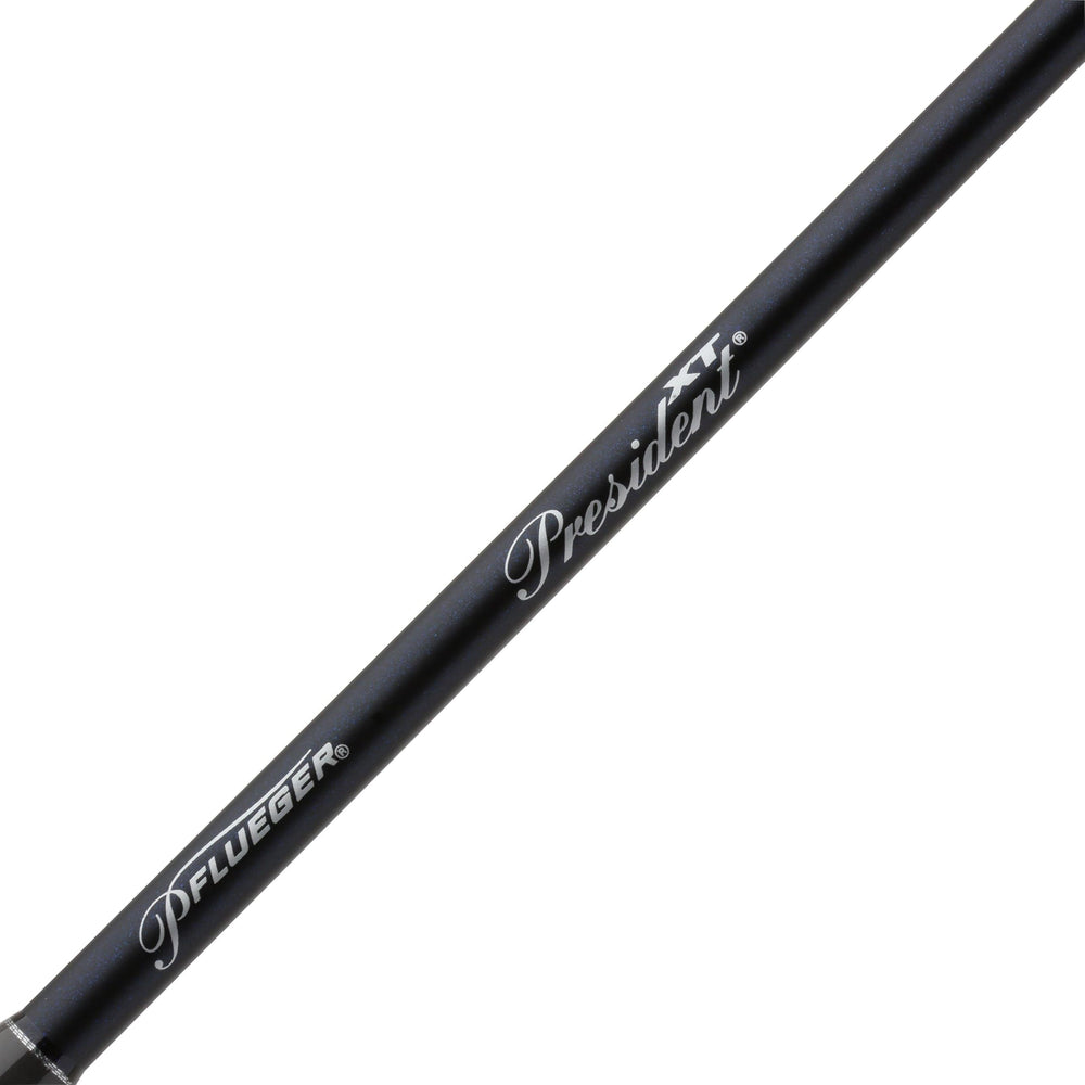Pflueger President XT aluminum spool ensures braid-ready durability.