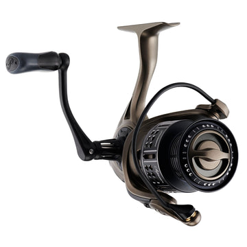 Pflueger Supreme 35 aluminum handle delivers solid cranking power.