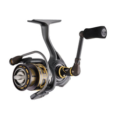 Pflueger Supreme XT 25 Grey in hand shows lightweight magnesium frame