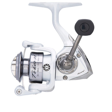 Pflueger Trion spinning reel aluminum spool improves casting distance.