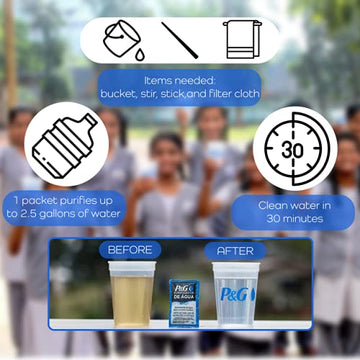 P&G Purifier of Water emergency-kit for survival water needs.
