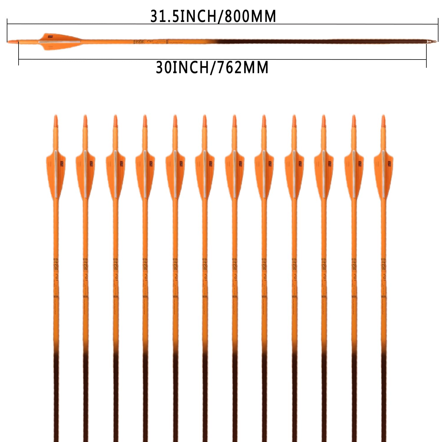 PG1ARCHERY adjustable arrow nocks fit a variety of bows for quick setup.