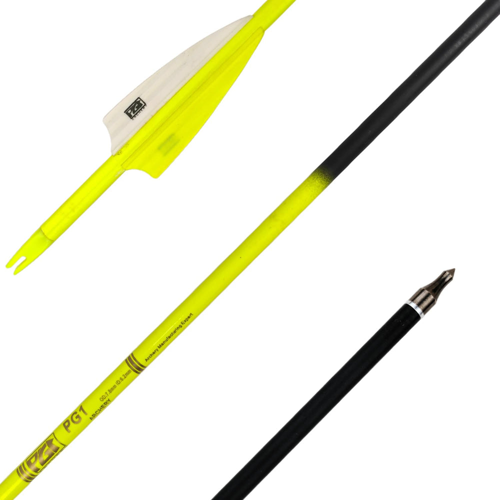 PG1ARCHERY nickel-plated tips with o-ring provide secure screw-tip locking.