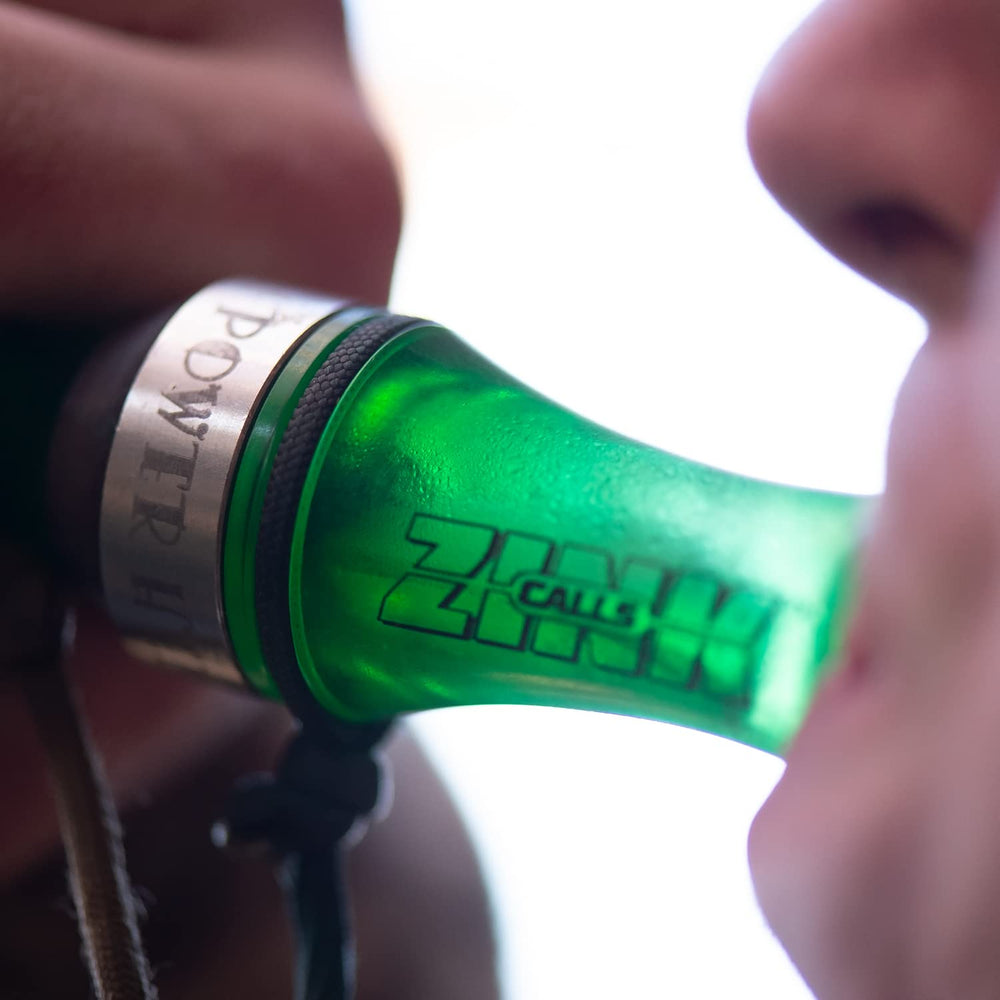 PH-2 Polycarbonate duck call close-up showing Z-cut no-stick tone channel