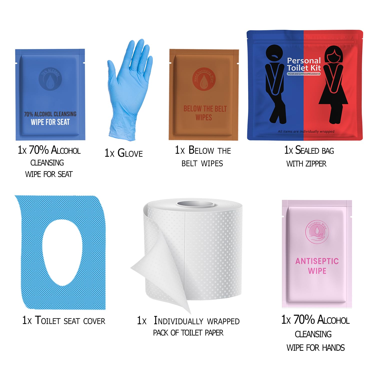 pH Advantage Public Restroom Kit toilet paper packet for private hygiene anywhere.
