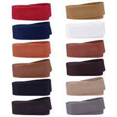 PH PandaHall 12 colors cotton webbing roll close-up for DIY crafts