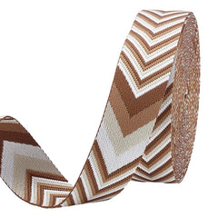 PH PandaHall arrow-style webbing strap in brown for DIY bags and belts