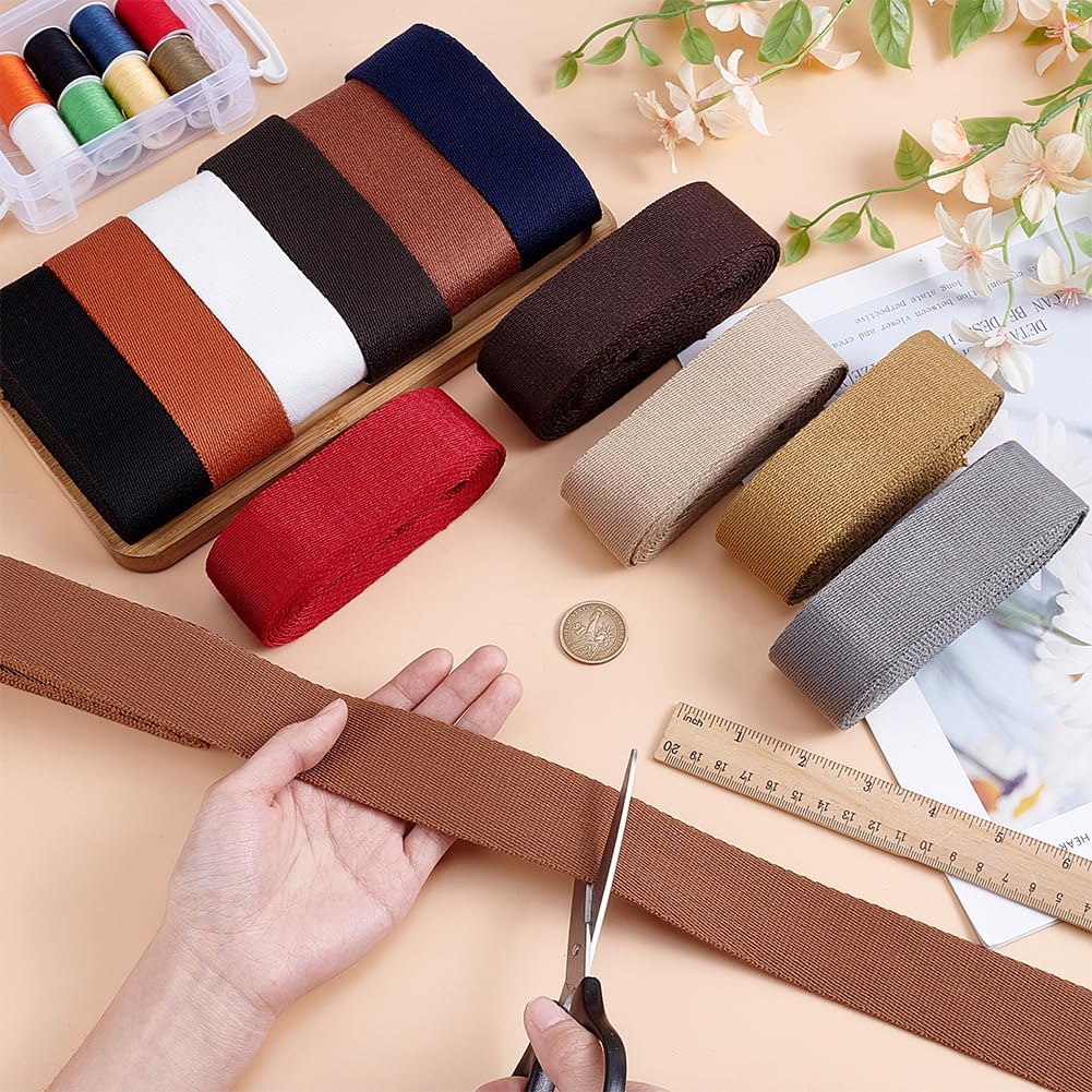 PH PandaHall bag strap cotton webbing in earthy tones for durable handles