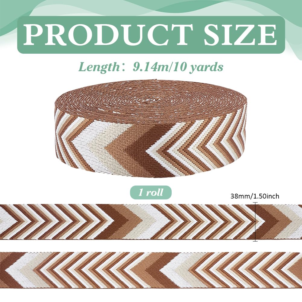 PH PandaHall brown 38mm webbing for sturdy purse straps