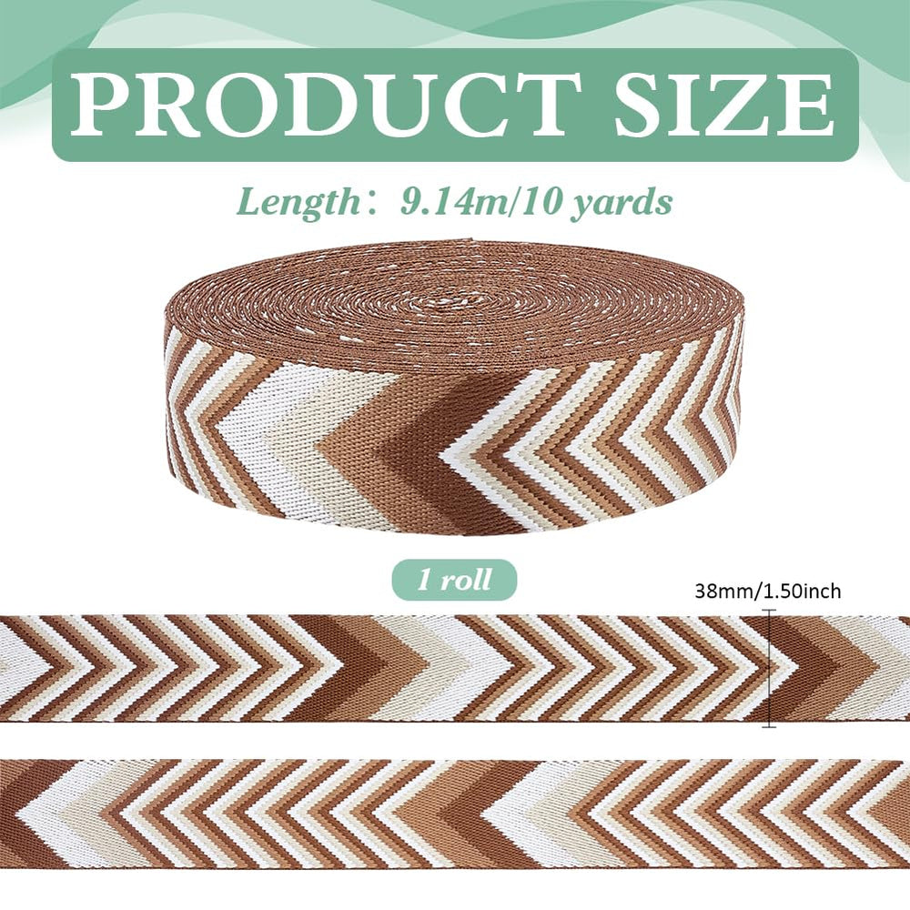 PH PandaHall brown 38mm webbing for sturdy purse straps