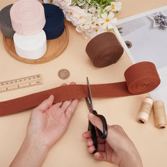 PH PandaHall brown cotton webbing roll for backpacks and outdoor gear.