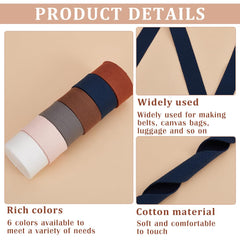 PH PandaHall burlywood cotton webbing roll adds casual style to purses.