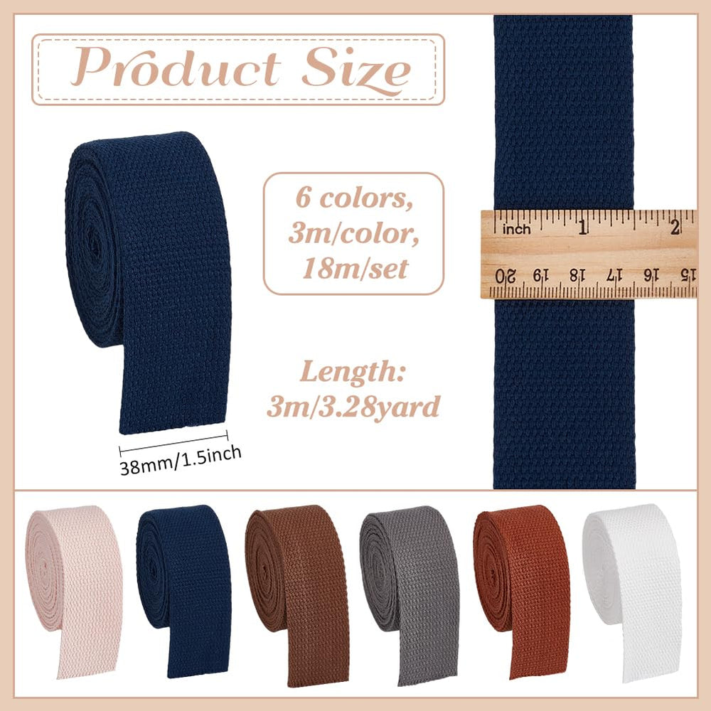 PH PandaHall gray cotton webbing roll for sturdy tote handles and crafts.