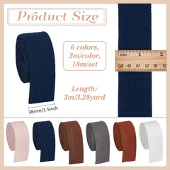 PH PandaHall gray cotton webbing roll for sturdy tote handles and crafts.