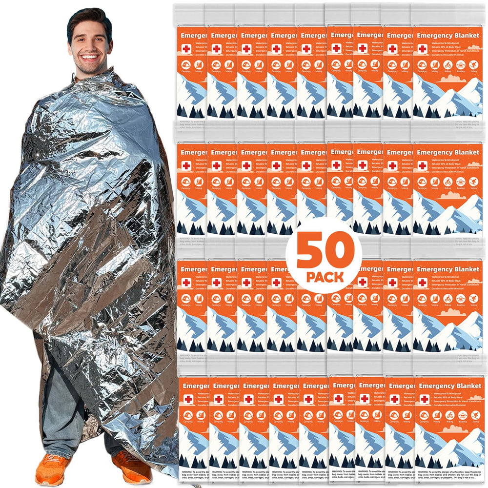 Phafaloop emergency thermal blanket folded-pack for compact kit warmth