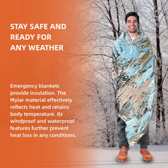 Phafaloop thermal blanket 84x52 unfolded for full-body warmth outdoors