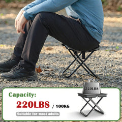 Phamouu camping stool folded large grey for transport