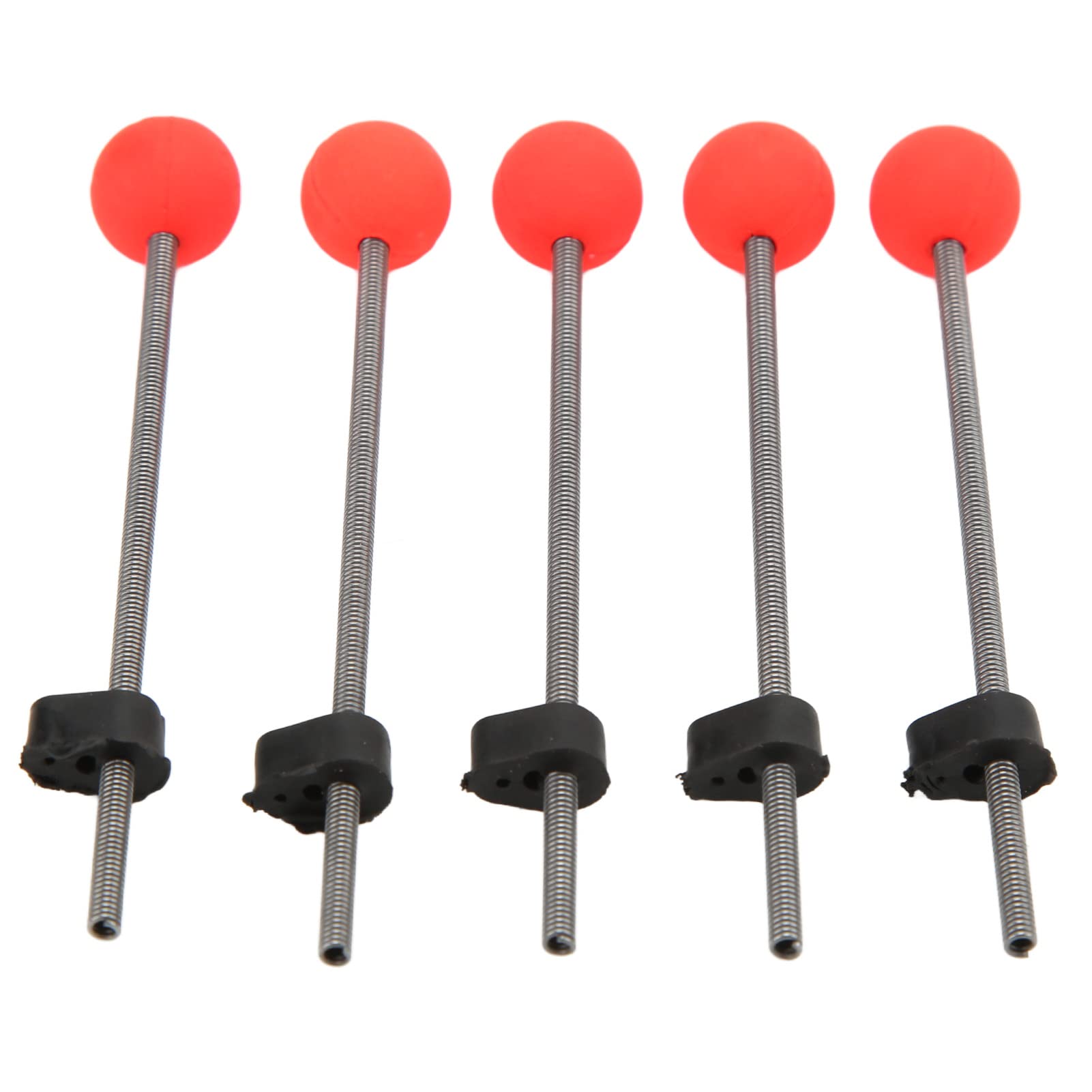 Phefop mini winter ice fishing rod tip with red ball improves bite detection.