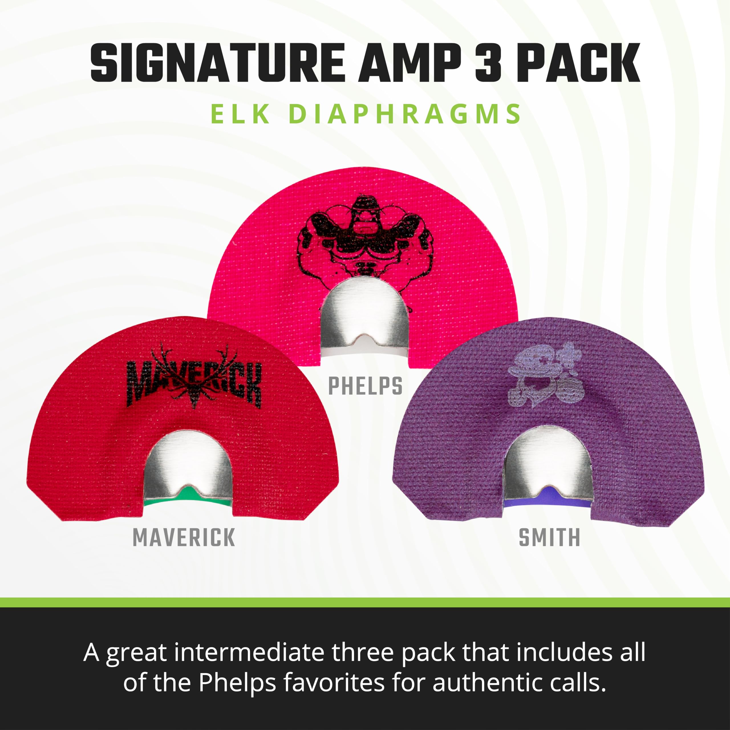 Phelps AMP Diaphragms Elk Call bull bugle design for powerful calling in the field.