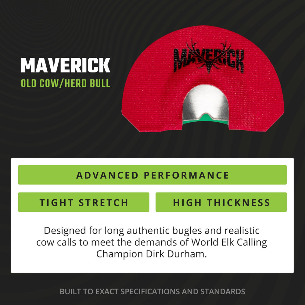 Phelps AMP diaphragm latex technology emphasizing soft calling and durability in varied conditions.