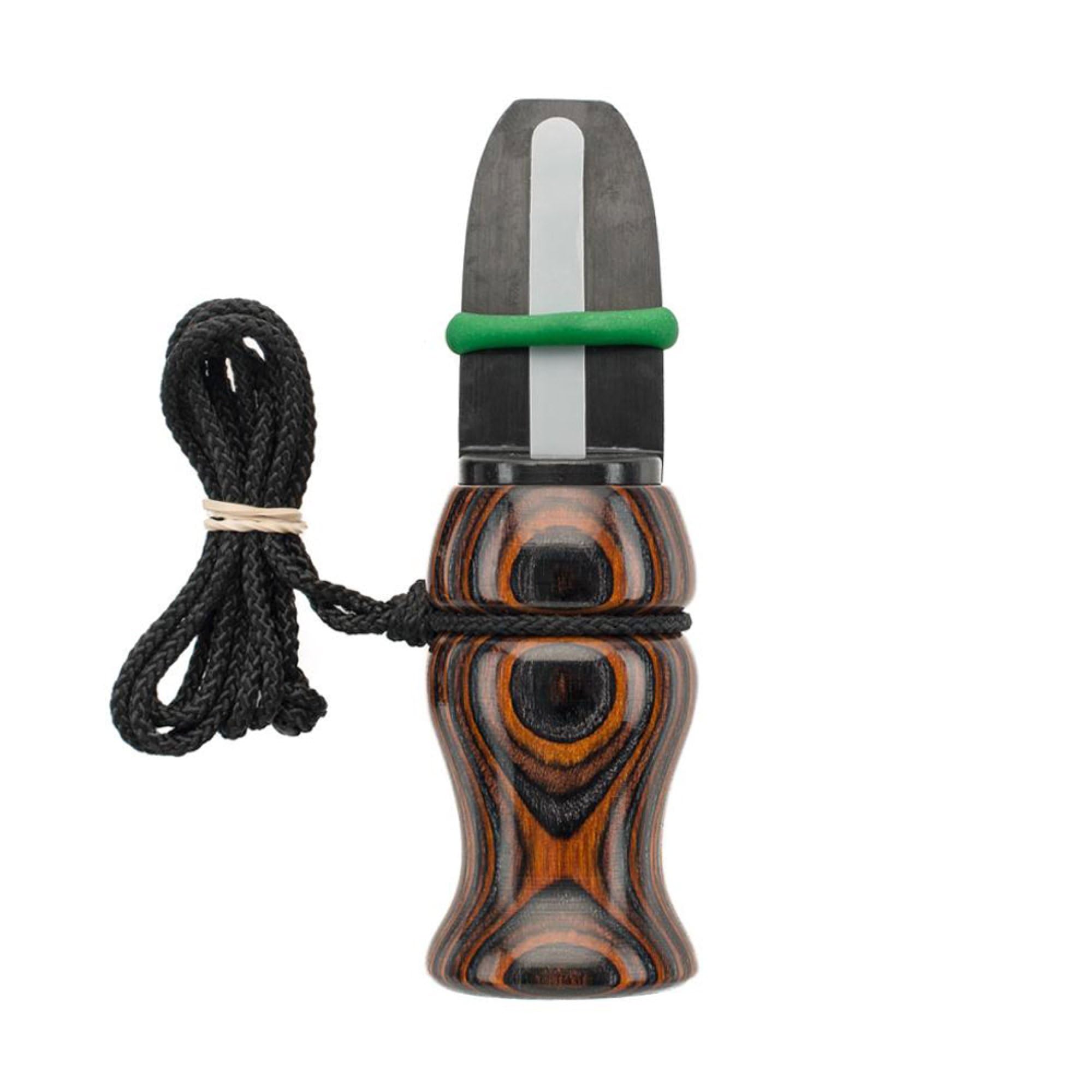 Phelps External Elk Call in Green Hornet finish producing nasal estrous sounds for elk attraction