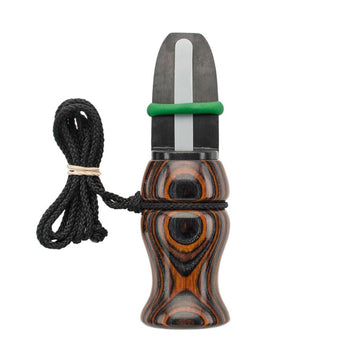 Phelps External Elk Call in Green Hornet finish producing nasal estrous sounds for elk attraction