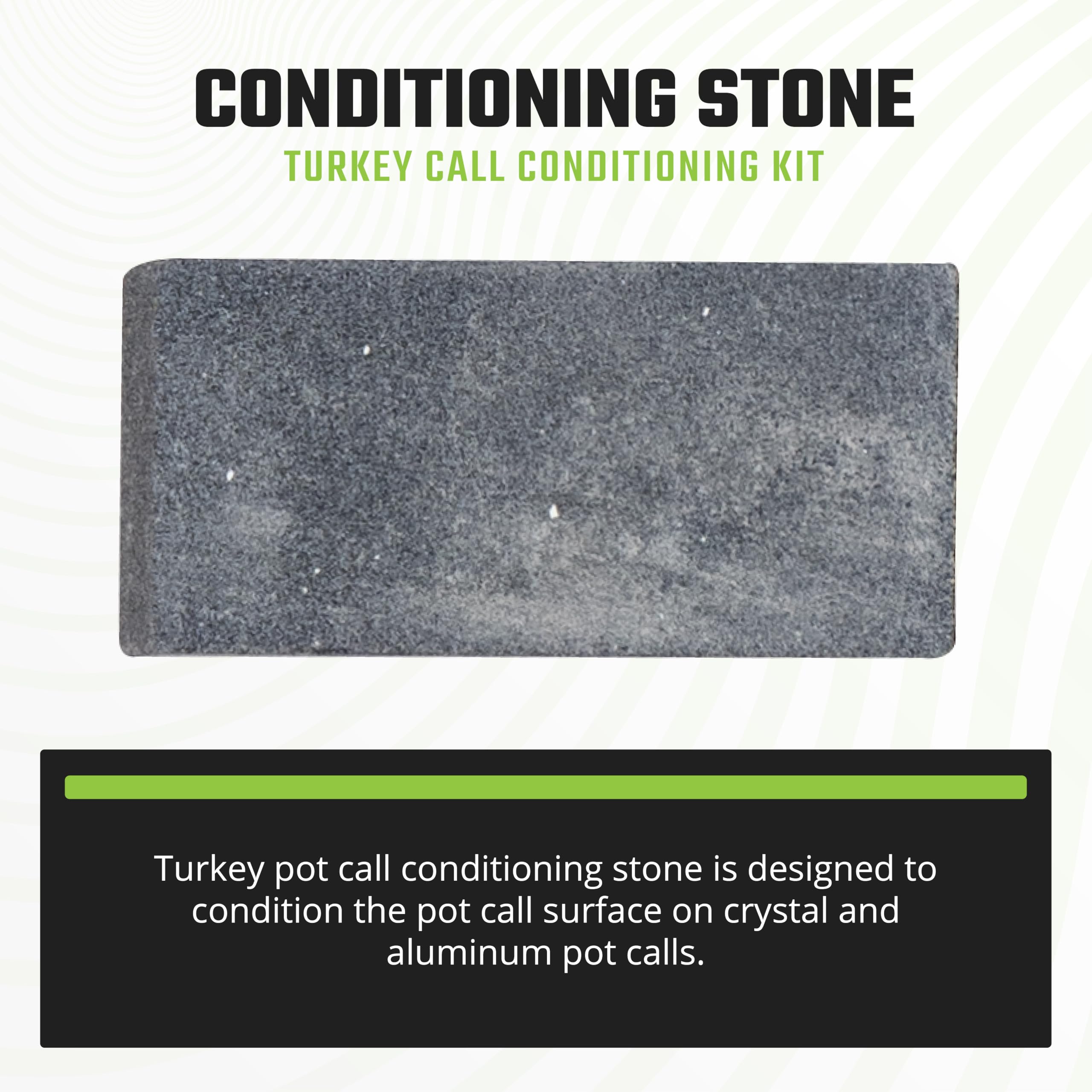 Phelps Game Calls turkey pot-call conditioning pad enables smooth surface conditioning for slate calls.