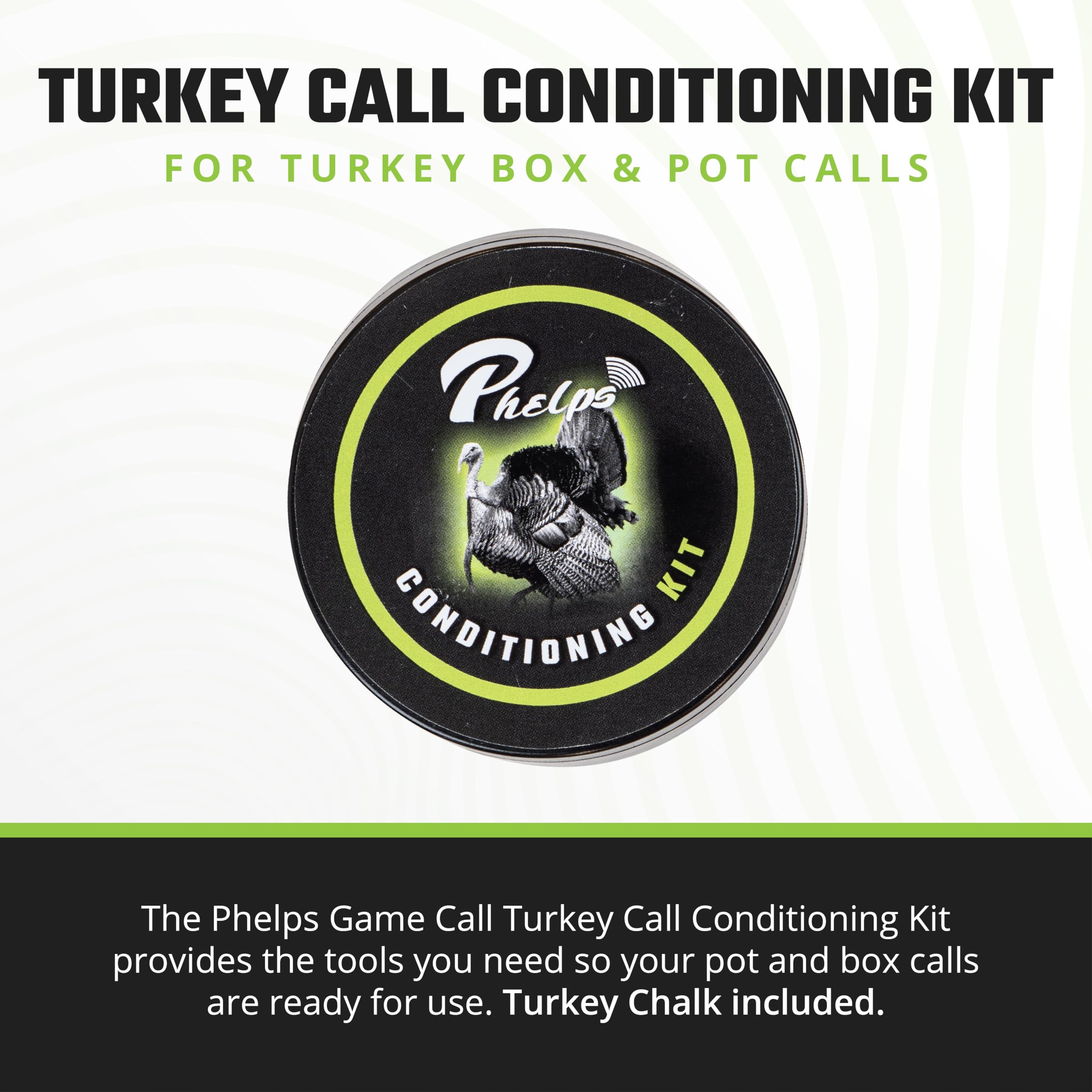 Phelps Game Calls turkey pot-call conditioning stone enables proper surface prep for crystal and aluminum pots.