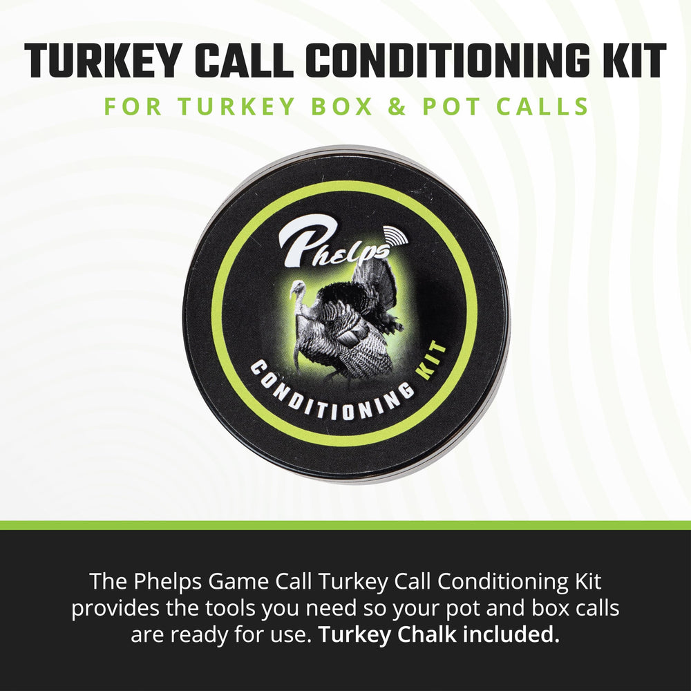 Phelps Game Calls turkey pot-call conditioning stone enables proper surface prep for crystal and aluminum pots.