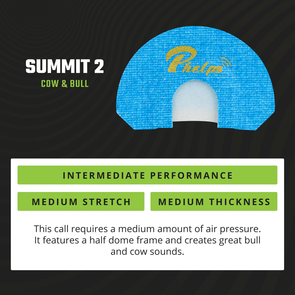Phelps Summit elk diaphragm Summit 2 medium-air for versatile mid-range calling
