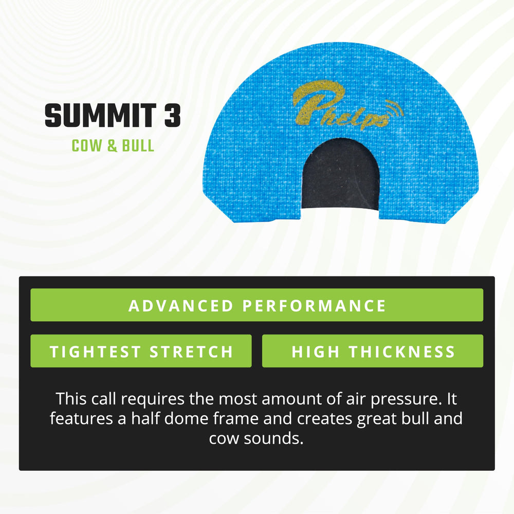 Phelps Summit elk diaphragm Summit 3 heavy-air for powerful calls
