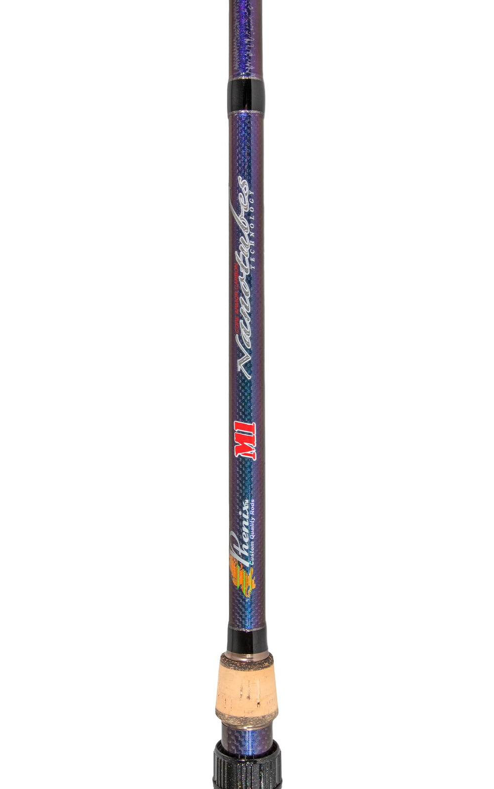 Phenix M1 reel seat and cork grip deliver comfortable control during long casts.