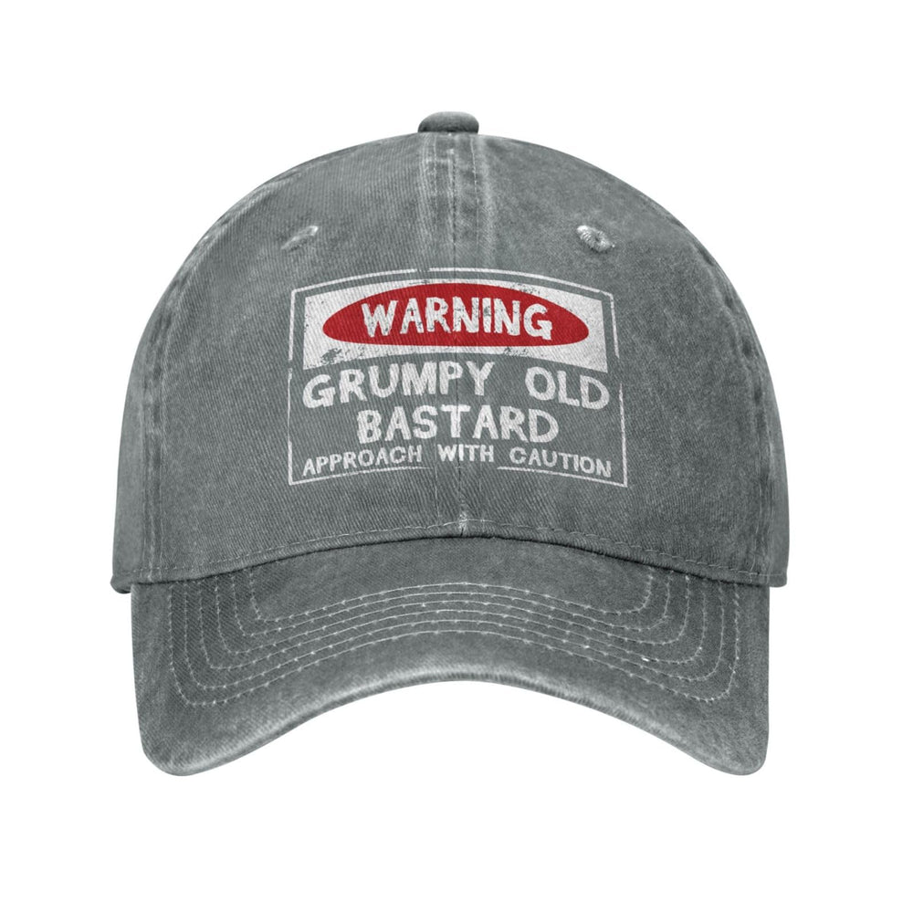 Philysonic funny hat front view with Grumpys Old Bastards graphic for casual daily wear